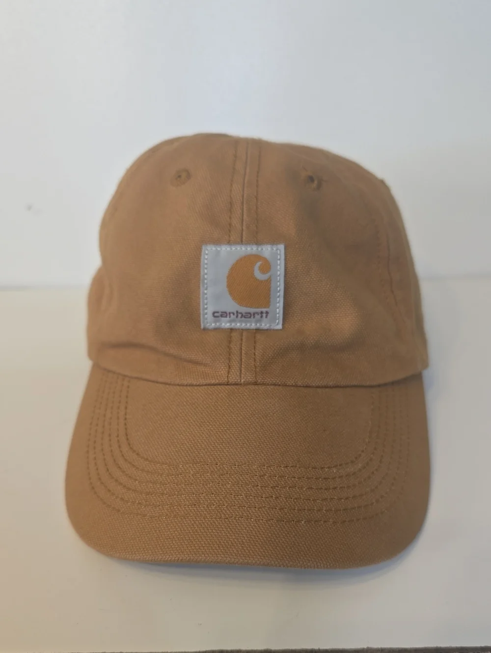 Carhartt Brown Duck Canvas Trucker Hat Cap Workwear Vintage Style Kids